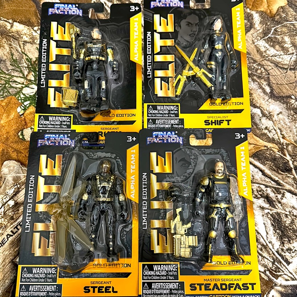 Lot of 4 Gold limited edition final faction figures